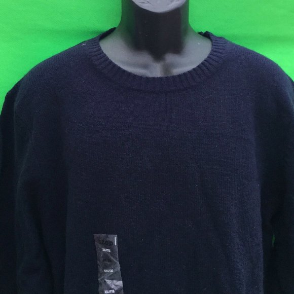 NWT IZOD youth junior men's navy color 75% wool blend sweater junior's size--XXL - Picture 2 of 4